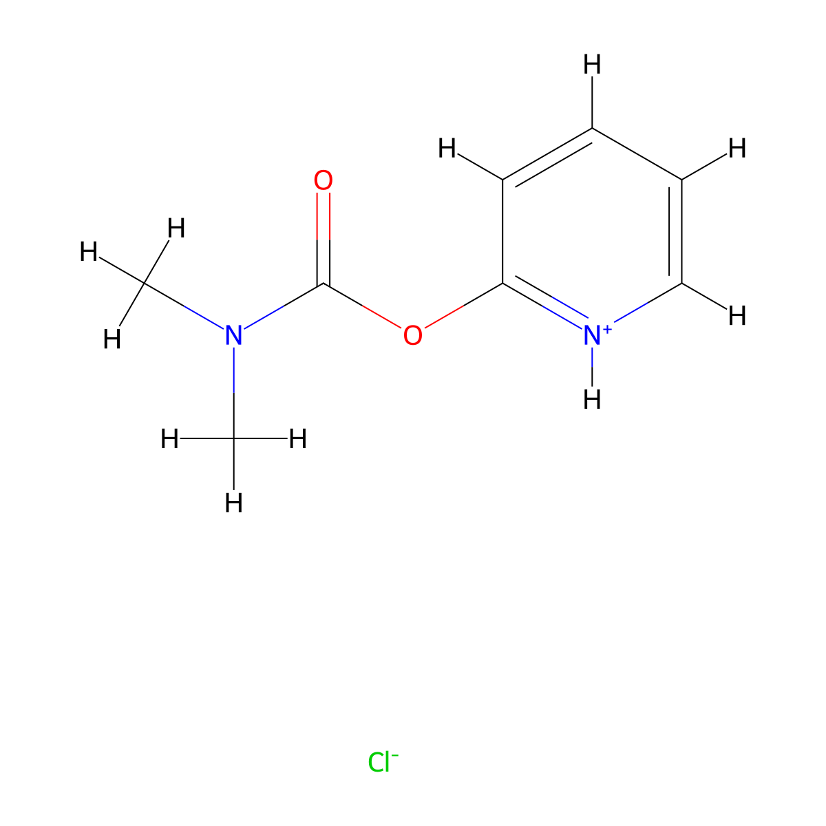 Carbamic acid, dimethyl-, 2-pyridyl ester, hydrochloride molecular structure, CAS 101491-76-3