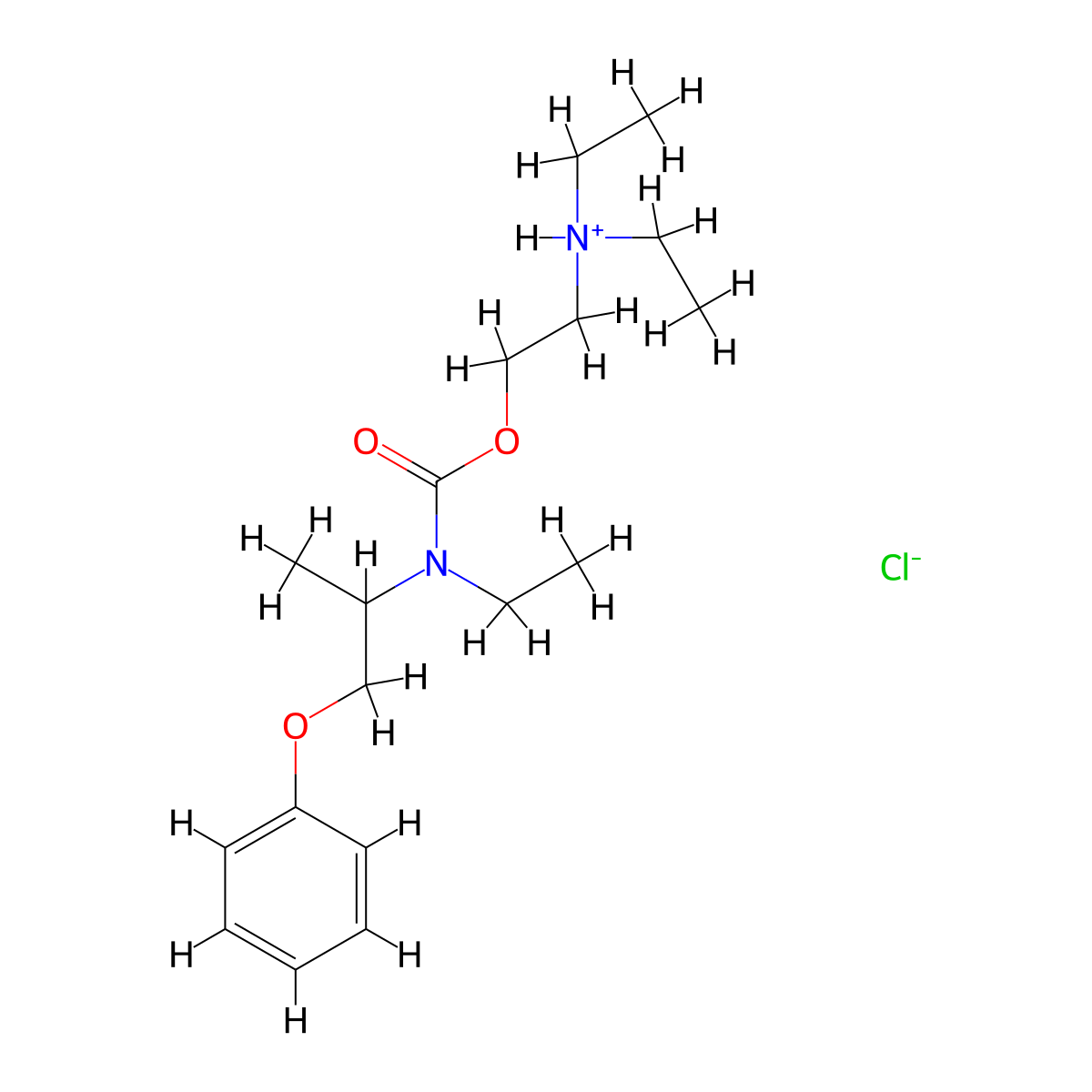 2-(Diethylamino)ethyl ethyl(1-phenoxypropan-2-yl)carbamate--hydrogen chloride (1/1) molecular structure, CAS 101491-82-1