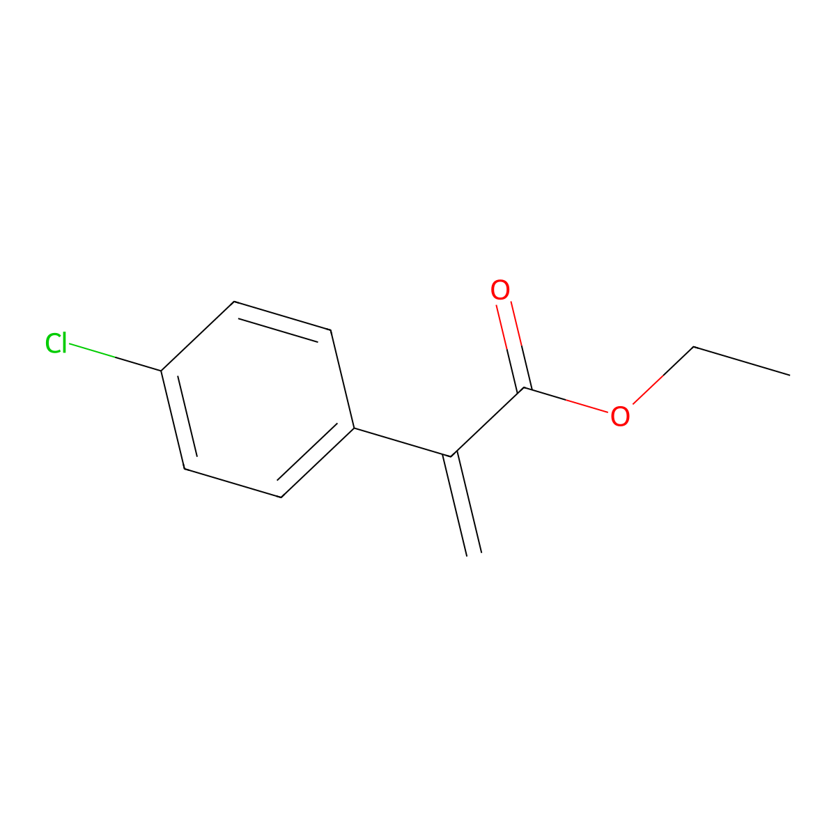 Benzeneacetic acid, 4-chloro-alpha-methylene-, ethyl ester molecular structure, CAS 101492-44-8