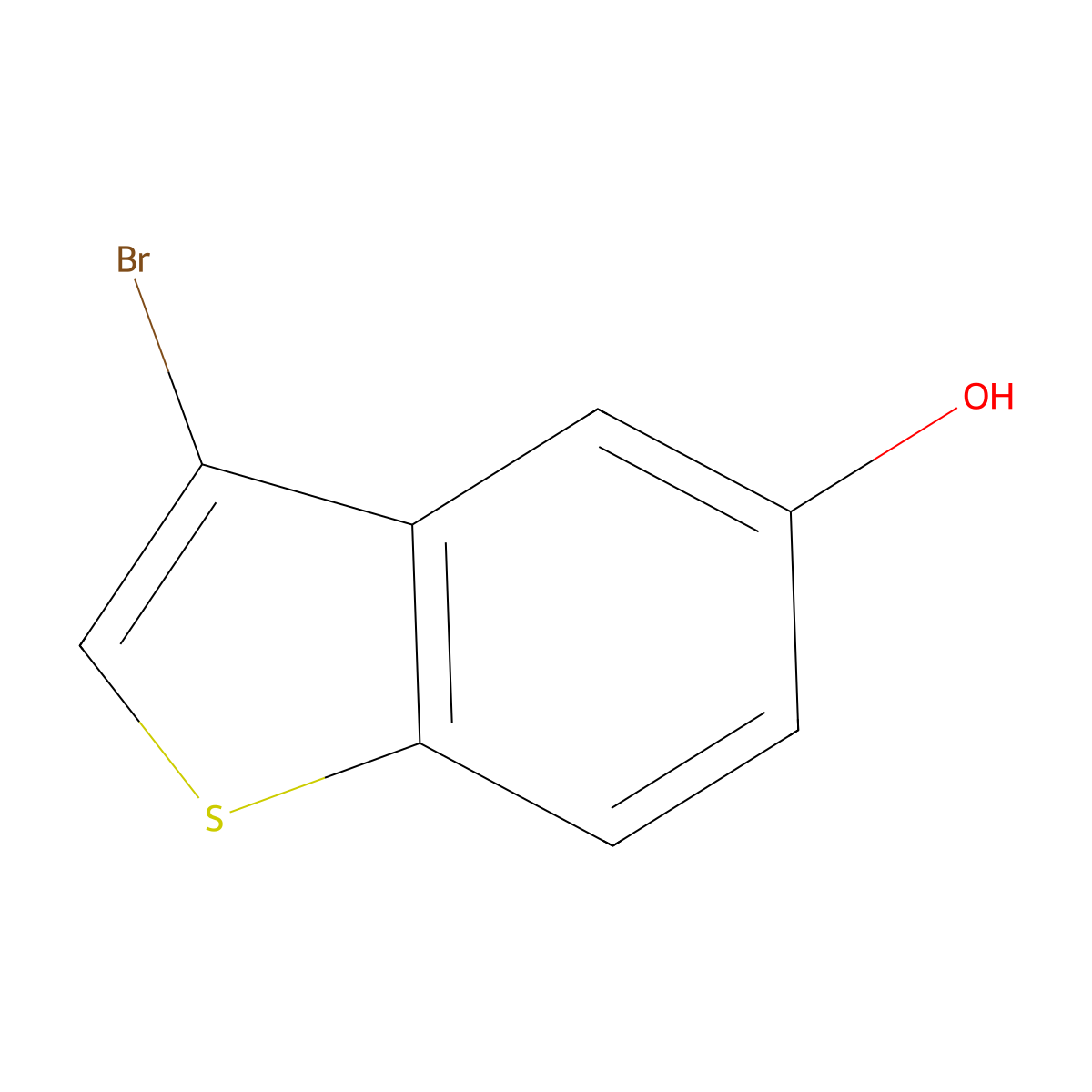 Benzo[b]thiophene-5-ol, 3-bromo- molecular structure, CAS 101494-83-1