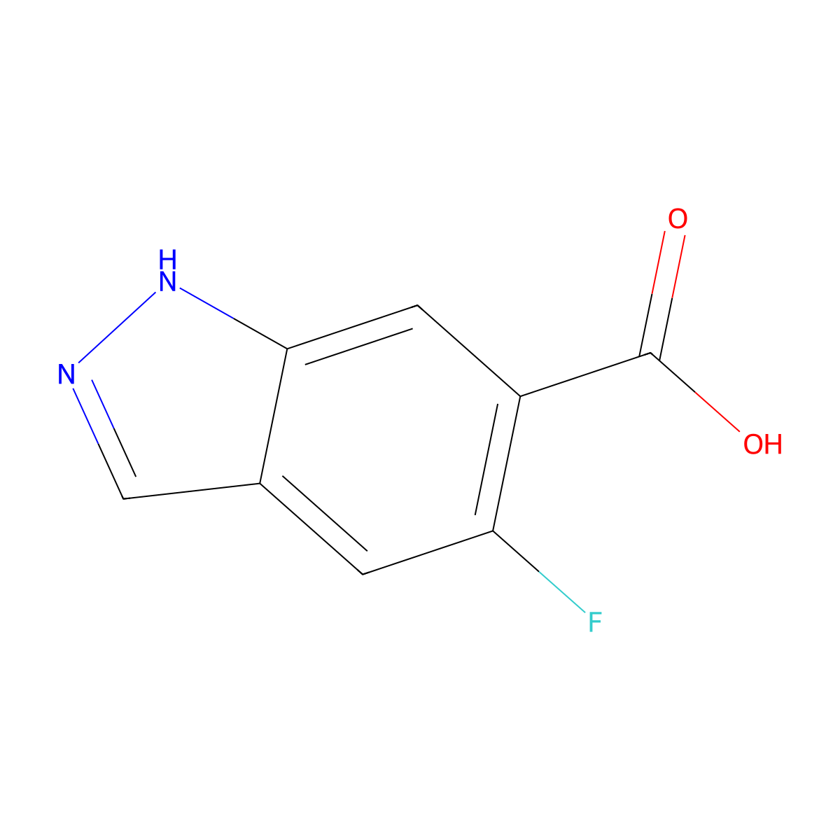 5-fluoro-1H-indazole-6-carboxylic acid molecular structure, CAS 101495-01-6