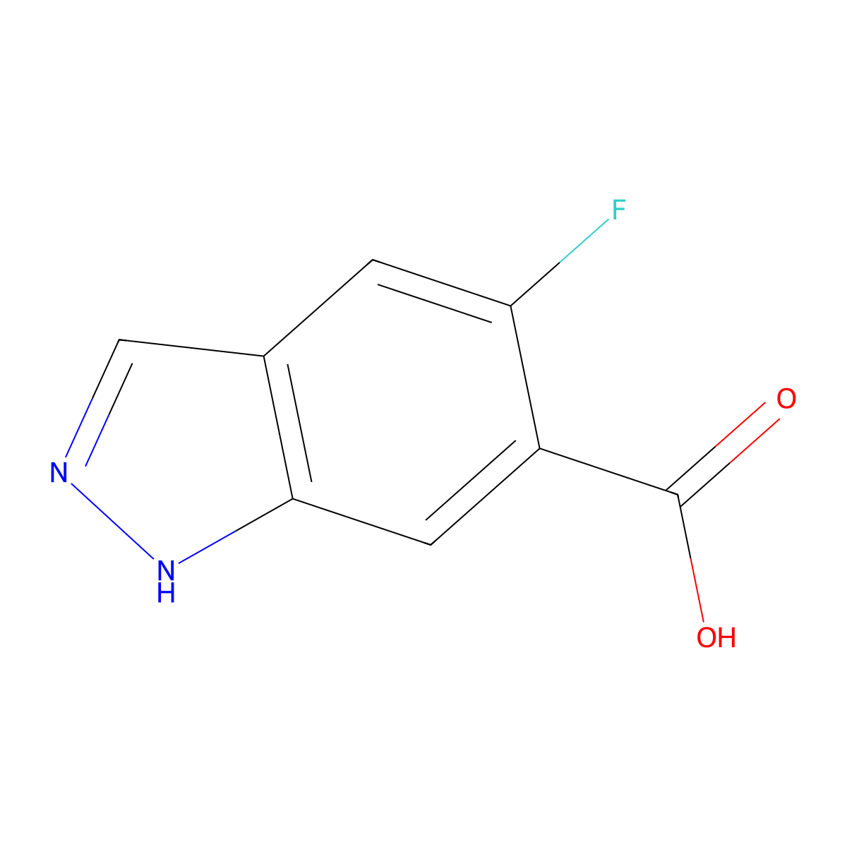 5-fluoro-1H-indazole-6-carboxylic acid molecular structure, CAS 101495-01-6