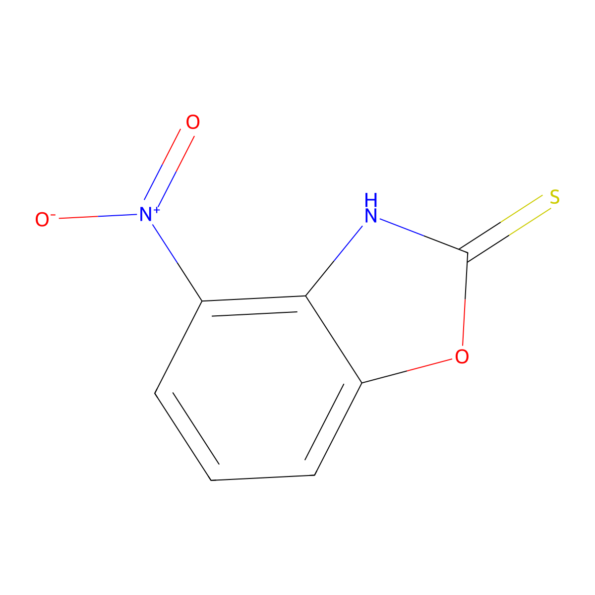 4-Nitro-1,3-benzoxazole-2-thiol molecular structure, CAS 101495-34-5