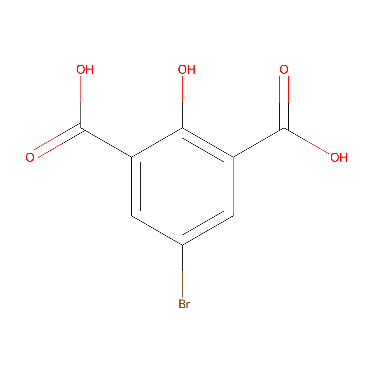 5-Bromo-2-hydroxyisophthalic acid molecular structure, CAS 101495-45-8
