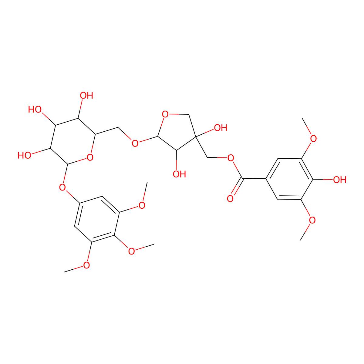 5''-O-Syringoylkelampayoside A molecular structure, CAS 1014974-98-1