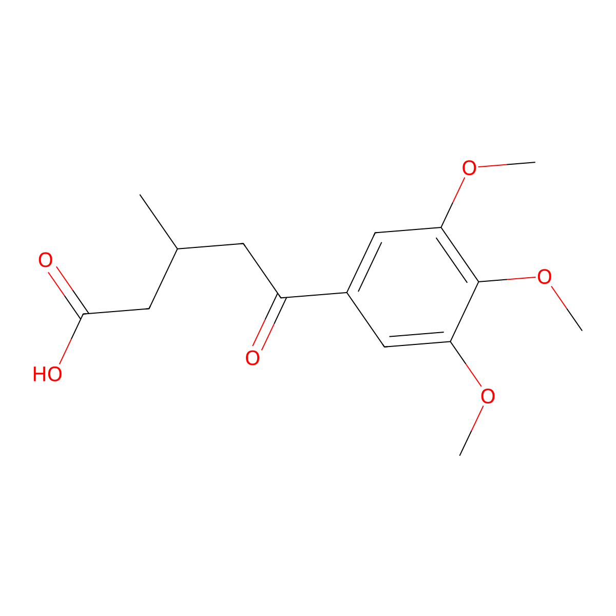 3-Methyl-5-oxo-5-(3,4,5-trimethoxyphenyl)valeric acid molecular structure, CAS 101499-91-6