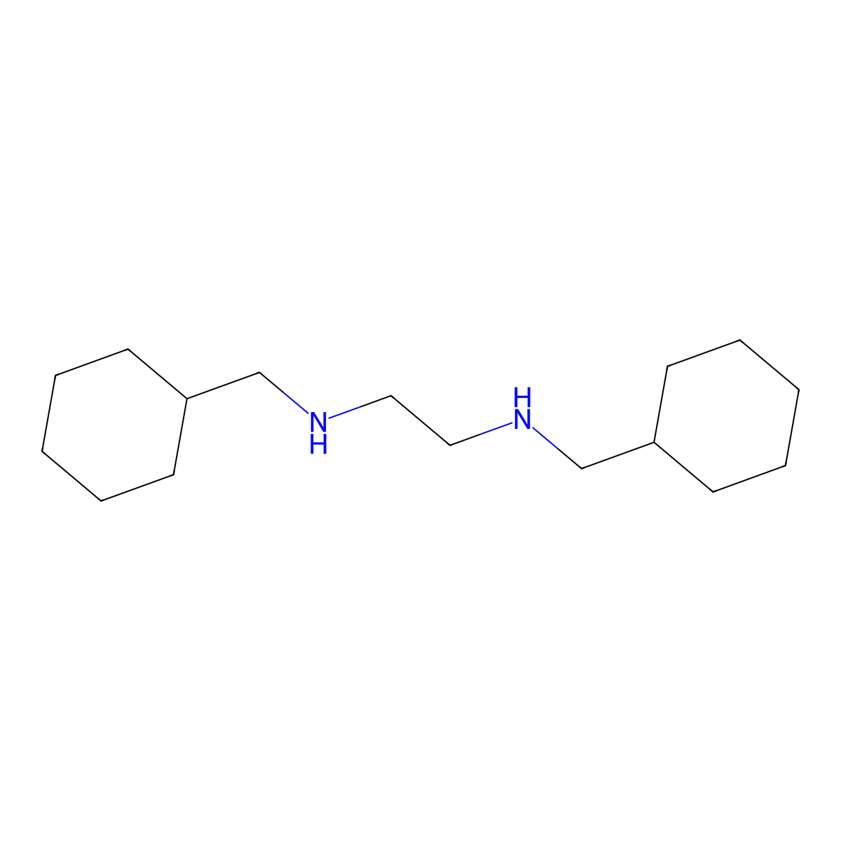 N1,N2-Bis(cyclohexylmethyl)ethane-1,2-diamine molecular structure, CAS 10150-37-5