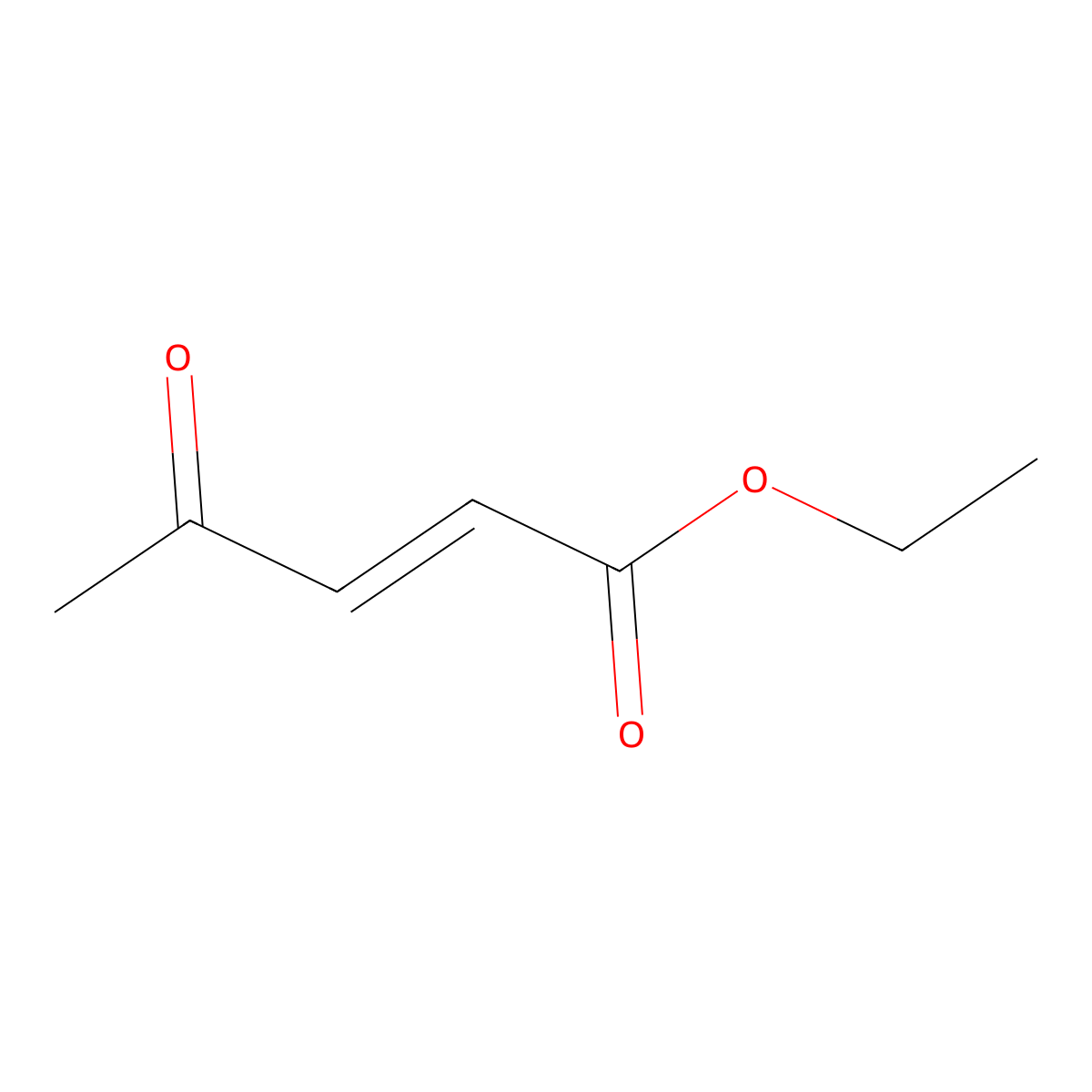Ethylacetylacrylate molecular structure, CAS 10150-93-3