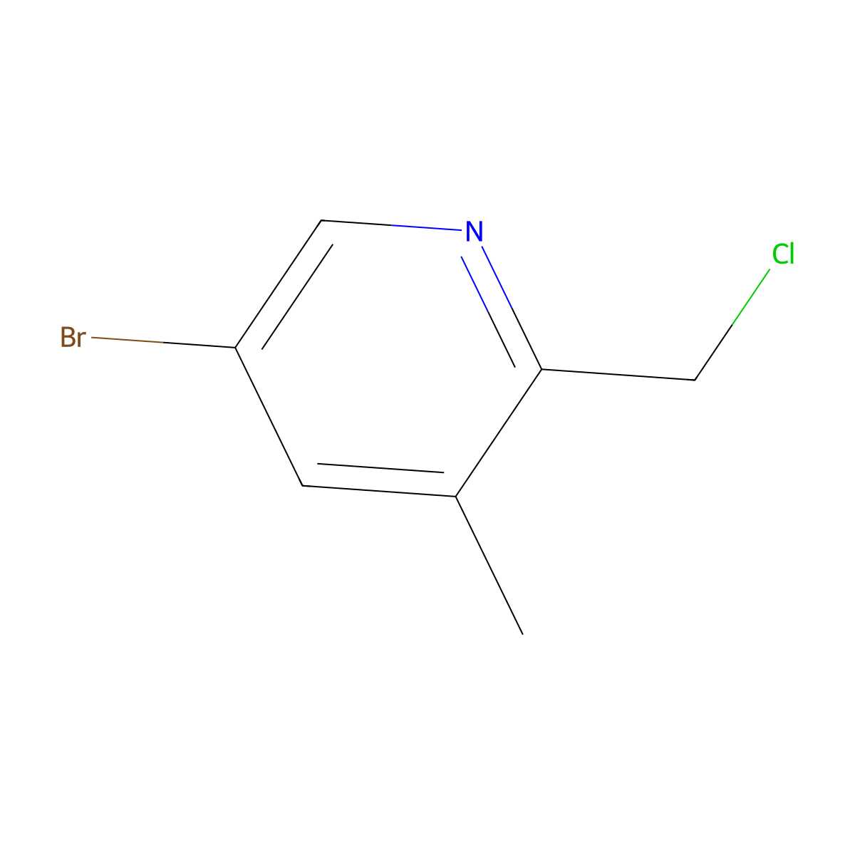5-Bromo-2-(chloromethyl)-3-methylpyridine molecular structure, CAS 1015060-31-7