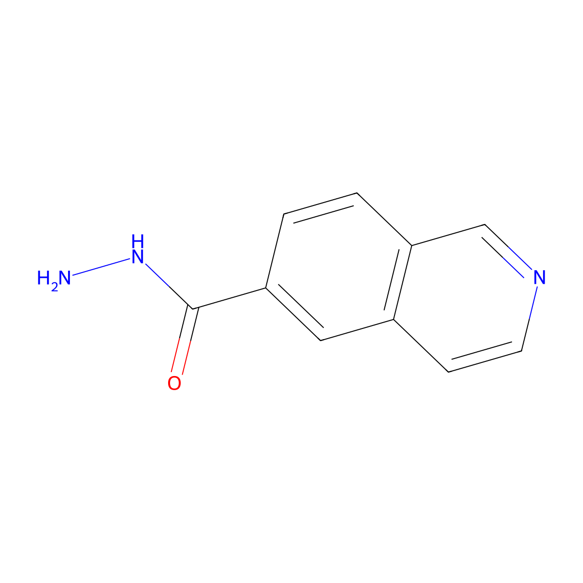 Isoquinoline-6-carbohydrazide molecular structure, CAS 1015068-44-6
