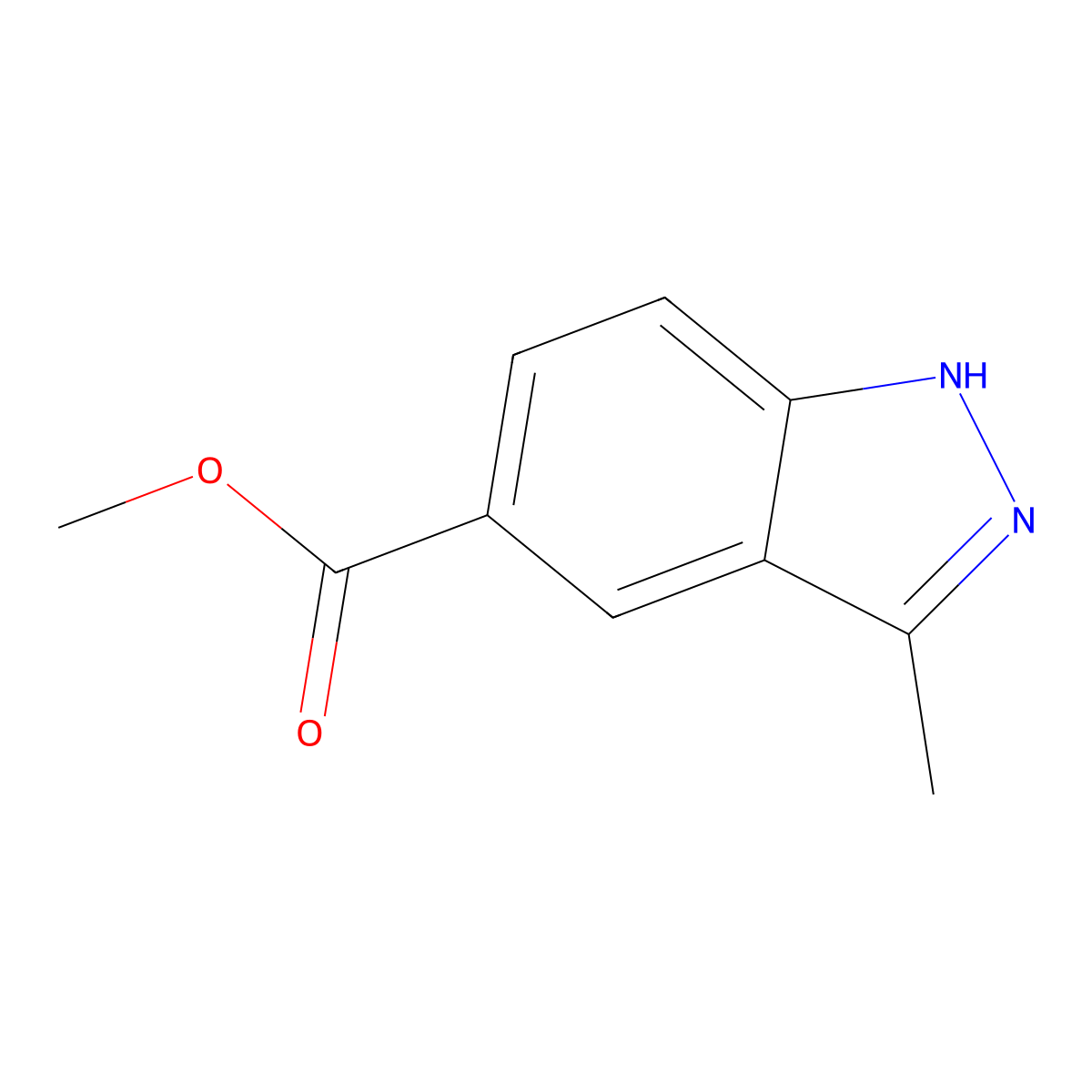 Methyl 3-methyl-1H-indazole-5-carboxylate molecular structure, CAS 1015068-76-4