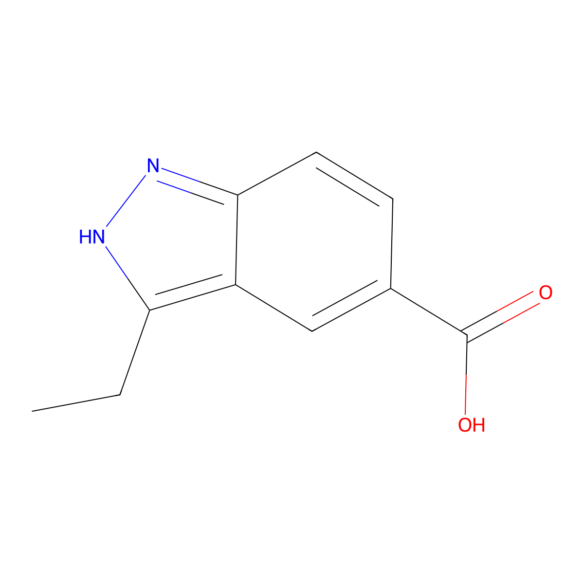 3-Ethyl-1H-indazole-5-carboxylic acid molecular structure, CAS 1015070-27-5
