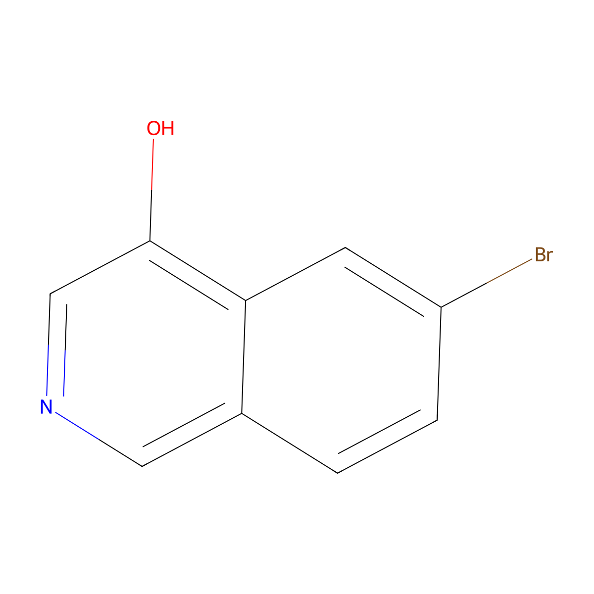 6-Bromoisoquinolin-4-ol molecular structure, CAS 1015070-56-0