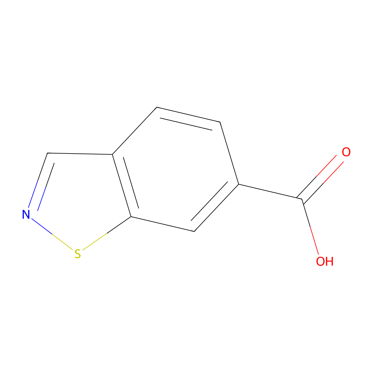 1,2-Benzothiazole-6-carboxylic acid molecular structure, CAS 1015070-97-9