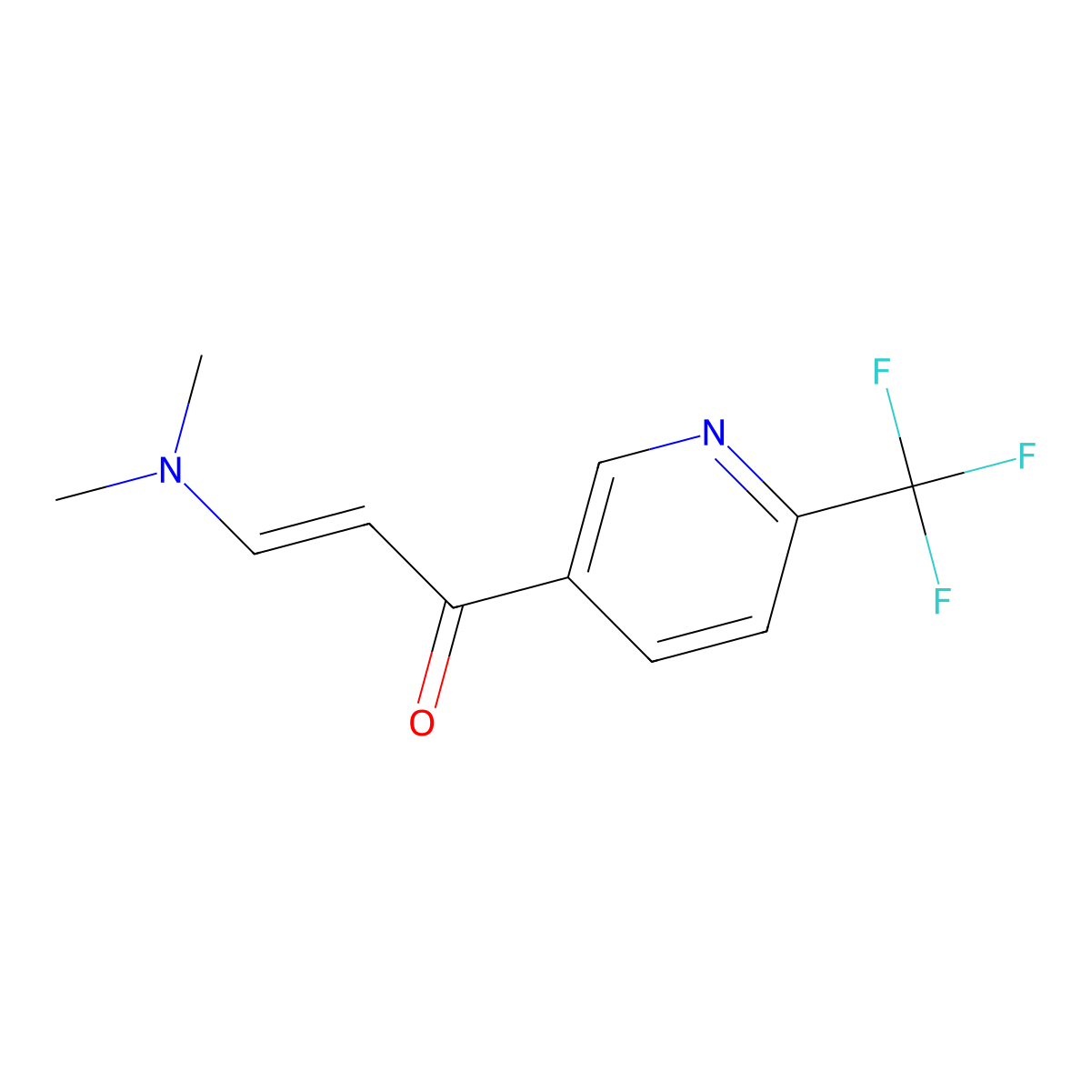 (E)-3-(Dimethylamino)-1-(6-(trifluoromethyl)pyridin-3-YL)prop-2-EN-1-one molecular structure, CAS 1015078-44-0