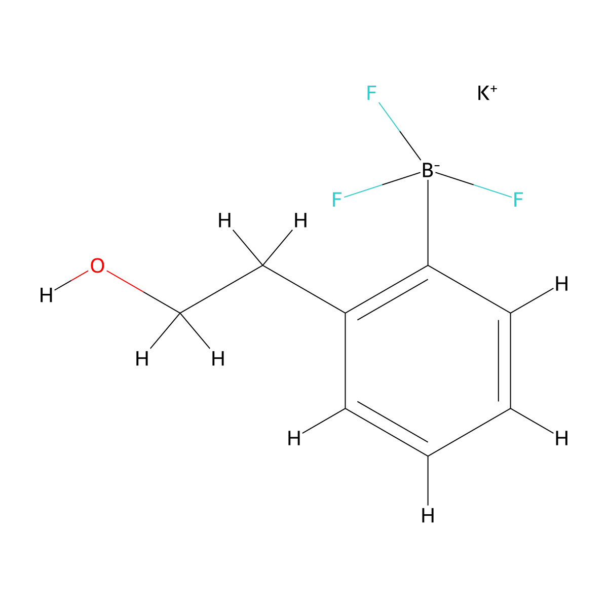 Borate(1-), trifluoro[2-(2-hydroxyethyl)phenyl]-, potassium (1:1), (T-4)- molecular structure, CAS 1015082-79-7