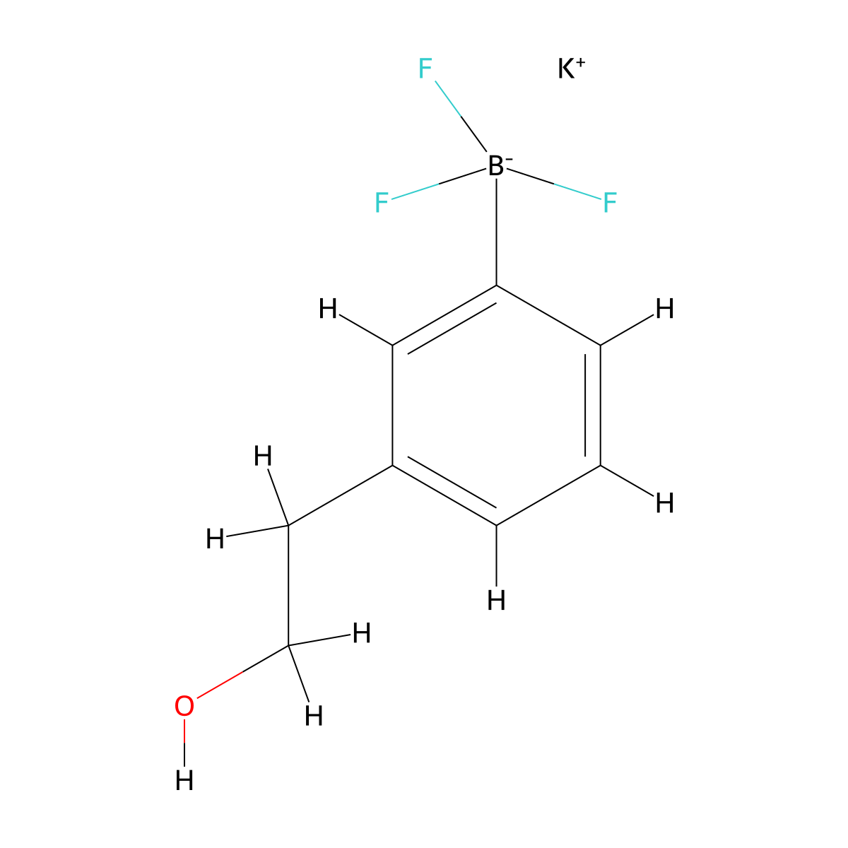 Borate(1-), trifluoro(3-(2-hydroxyethyl)phenyl)-, potassium (1:1), (T-4)- molecular structure, CAS 1015082-80-0