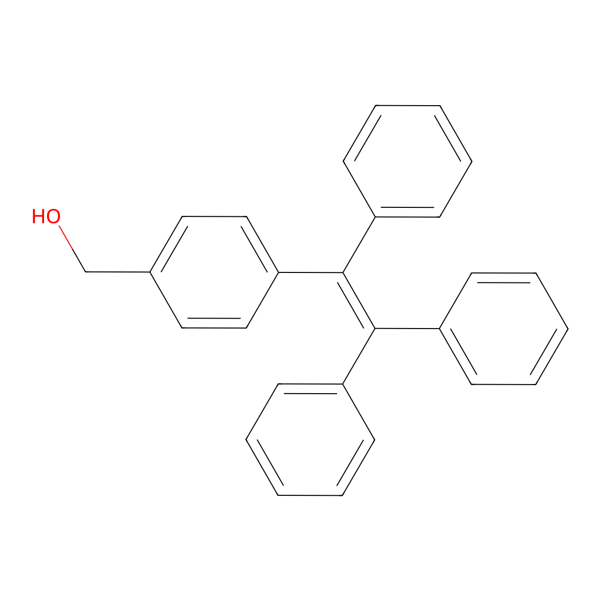 (4-(1,2,2-Triphenylvinyl)phenyl)methanol molecular structure, CAS 1015082-83-3