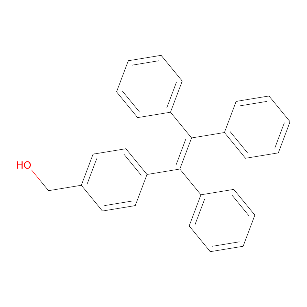 (4-(1,2,2-Triphenylvinyl)phenyl)methanol molecular structure, CAS 1015082-83-3