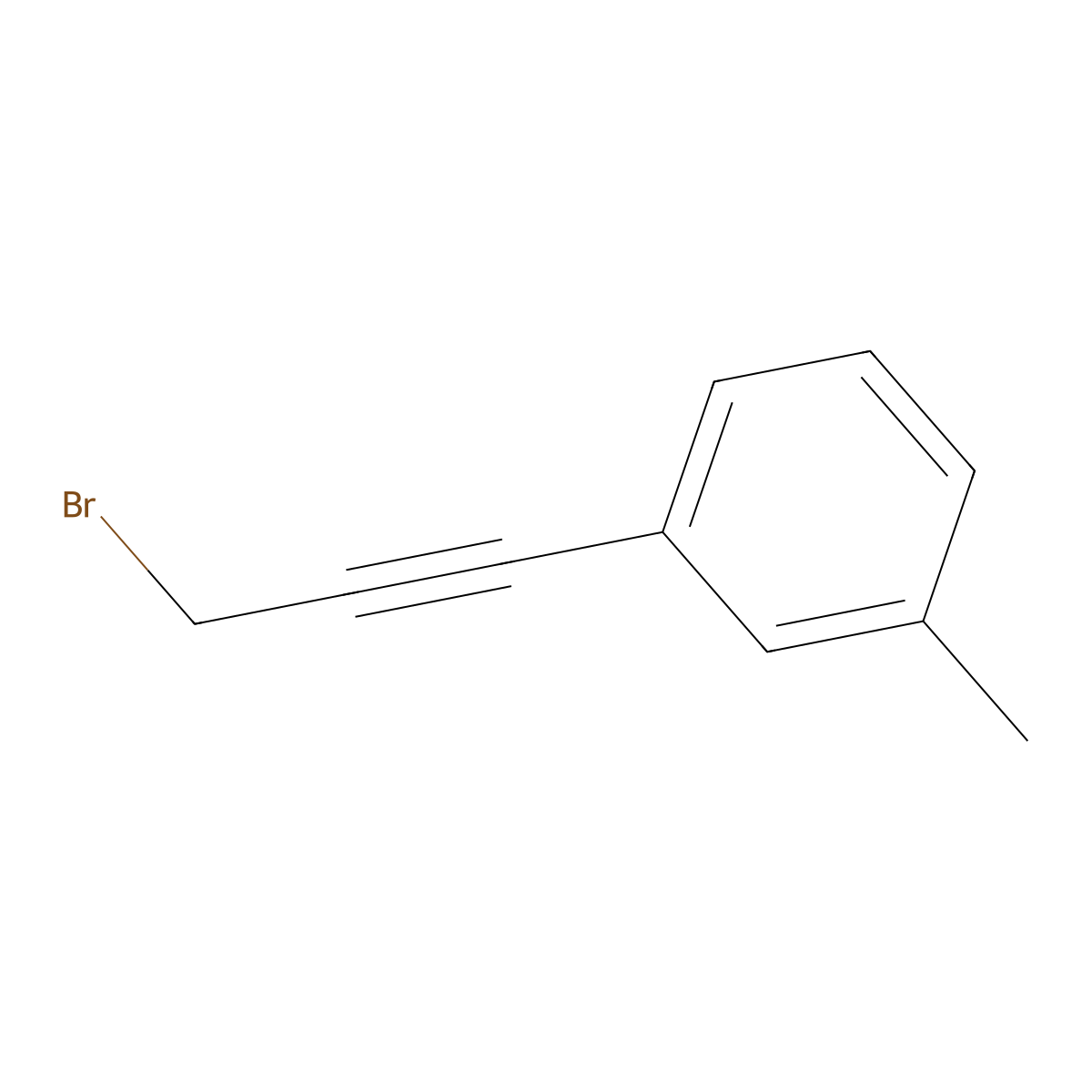 1-(3-Bromoprop-1-yn-1-yl)-3-methylbenzene molecular structure, CAS 1015098-91-5
