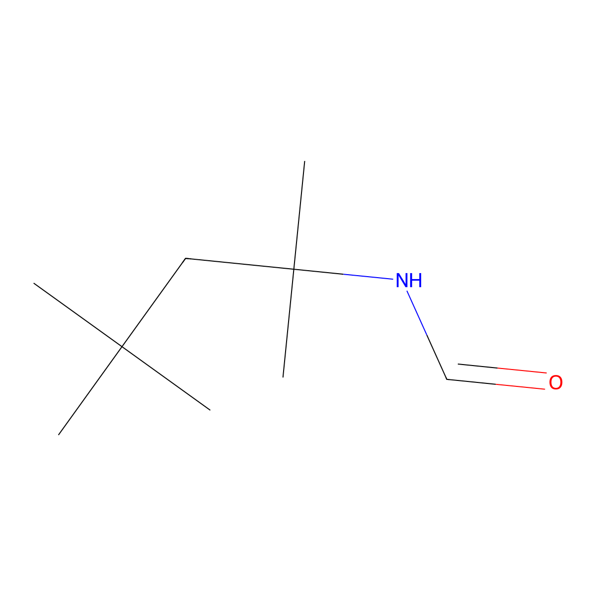 Formamide, N-(1,1,3,3-tetramethylbutyl)- molecular structure, CAS 10151-02-7