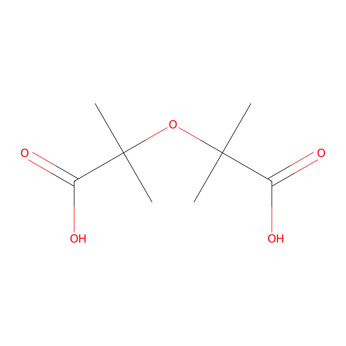 2,2'-Oxybis(2-methylpropanoic acid) molecular structure, CAS 10151-15-2