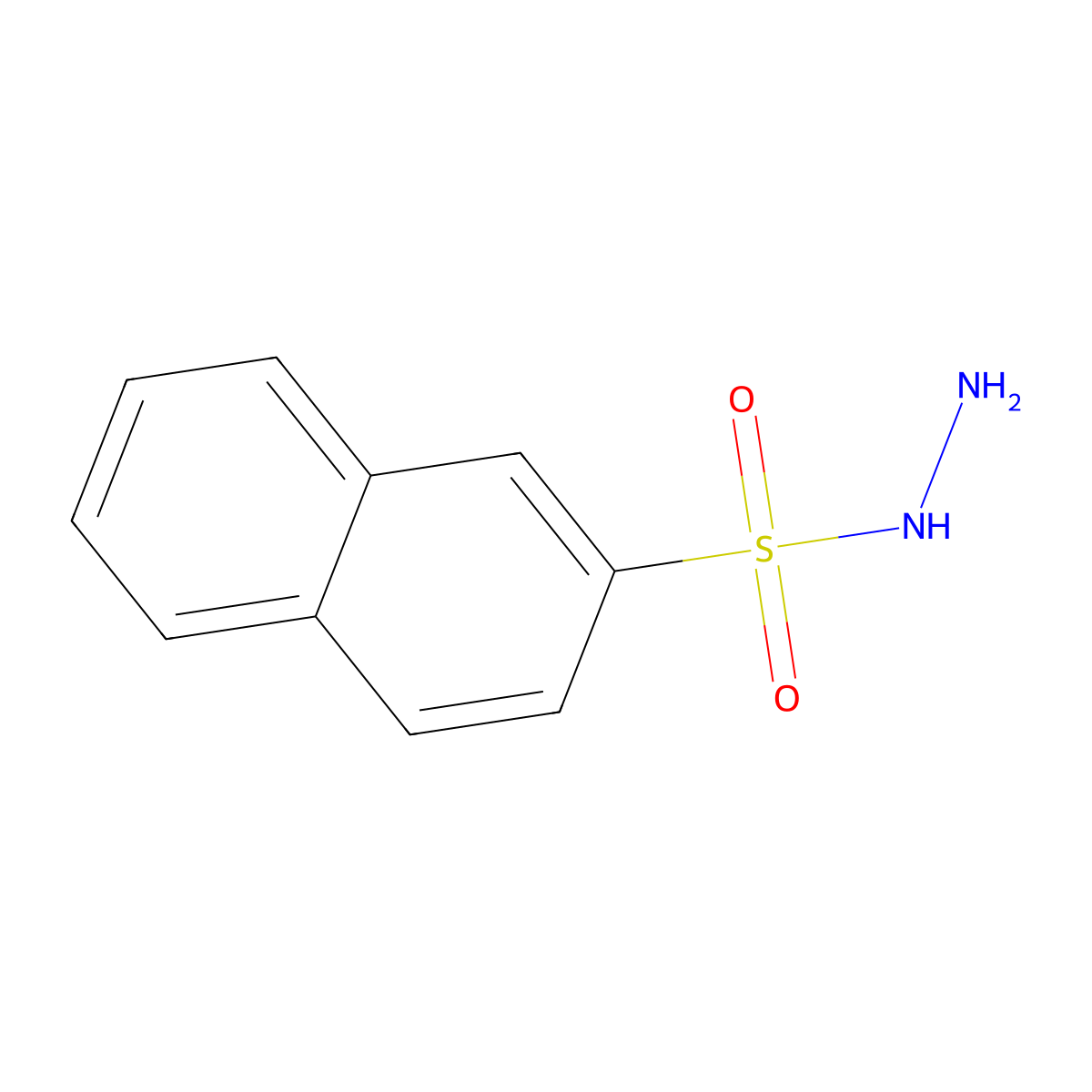 Naphthalene-2-sulfonohydrazide molecular structure, CAS 10151-46-9