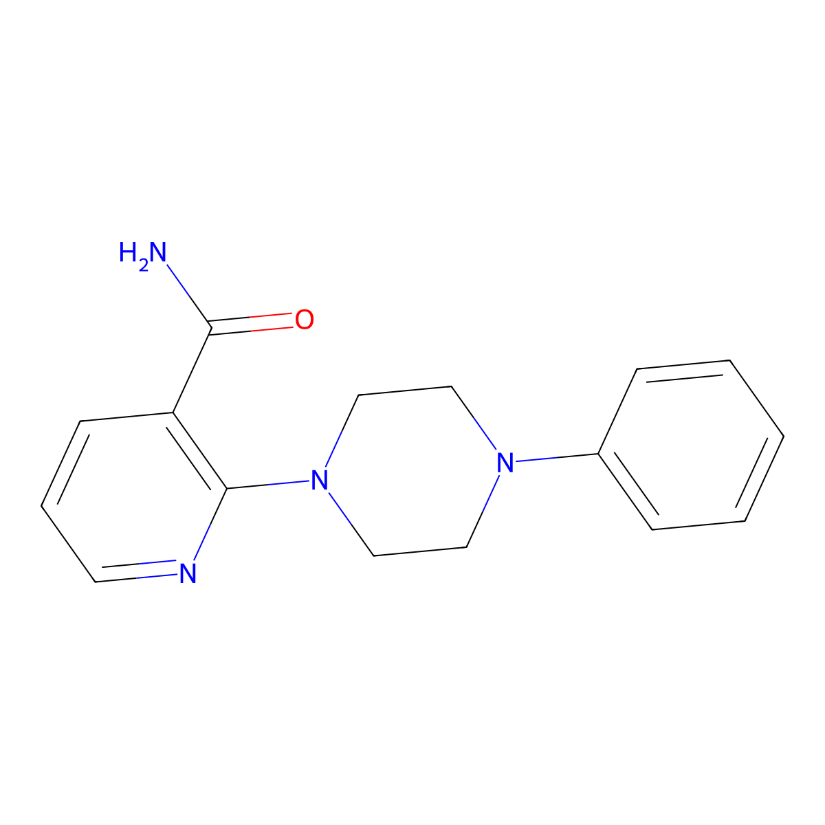 2-(4-Phenylpiperazin-1-yl)pyridine-3-carboxamide molecular structure, CAS 101512-13-4