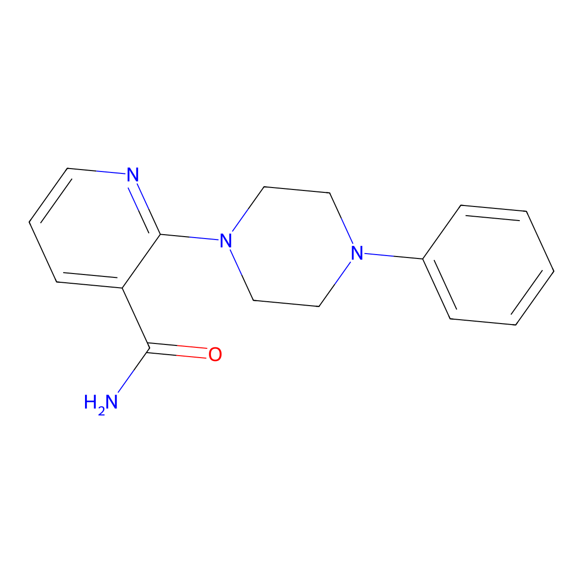 2-(4-Phenylpiperazin-1-yl)pyridine-3-carboxamide molecular structure, CAS 101512-13-4
