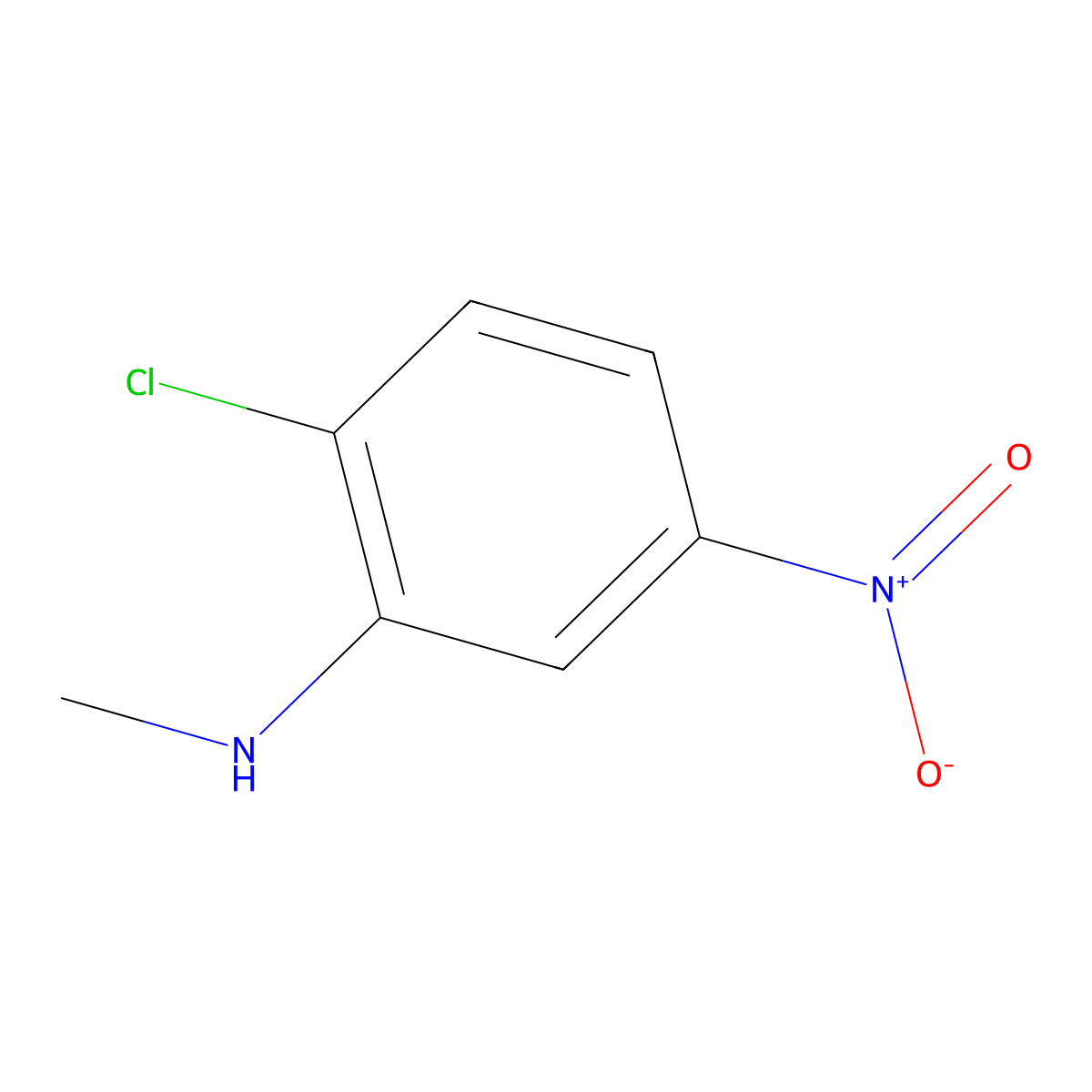 2-chloro-N-methyl-5-nitroaniline molecular structure, CAS 101513-60-4