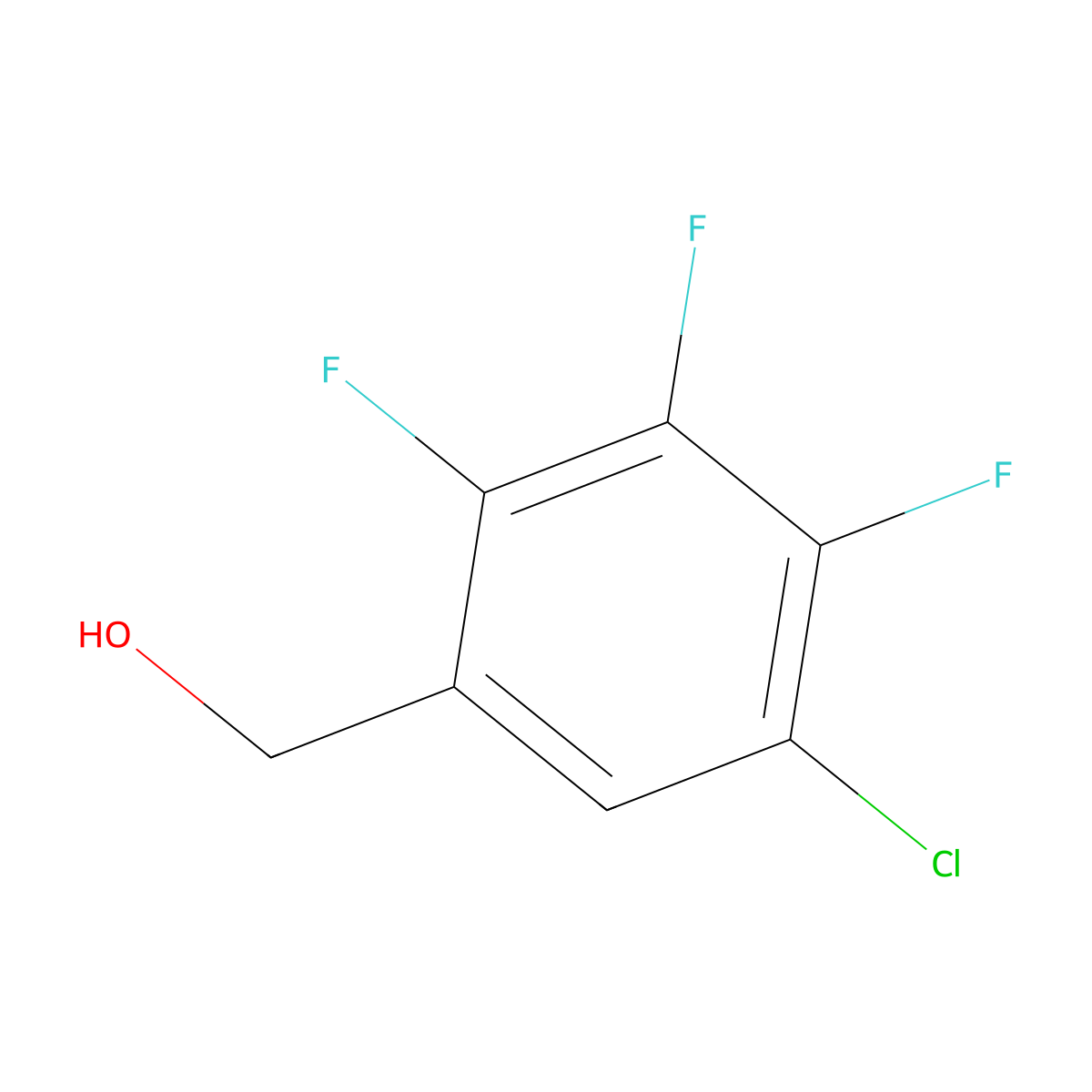 2,3,4-Trifluoro-5chlorobenzyl alcohol molecular structure, CAS 101513-74-0