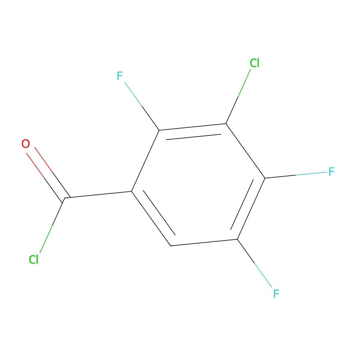 3-Chloro-2,4,5-trifluorobenzoyl chloride molecular structure, CAS 101513-78-4