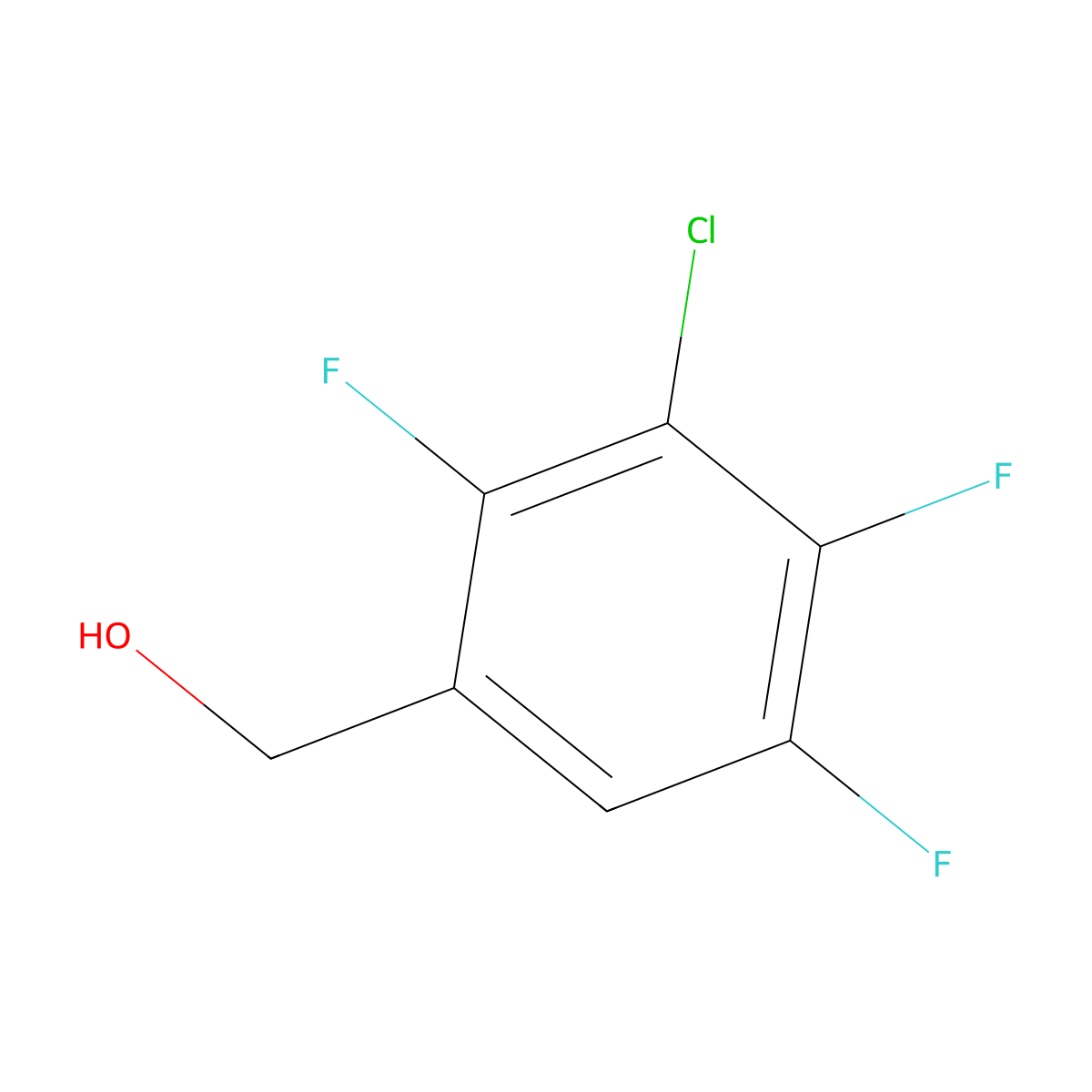 (3-Chloro-2,4,5-trifluorophenyl)methanol molecular structure, CAS 101513-79-5