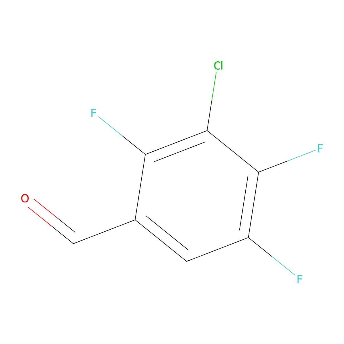 3-Chloro-2,4,5-trifluorobenzaldehyde molecular structure, CAS 101513-80-8