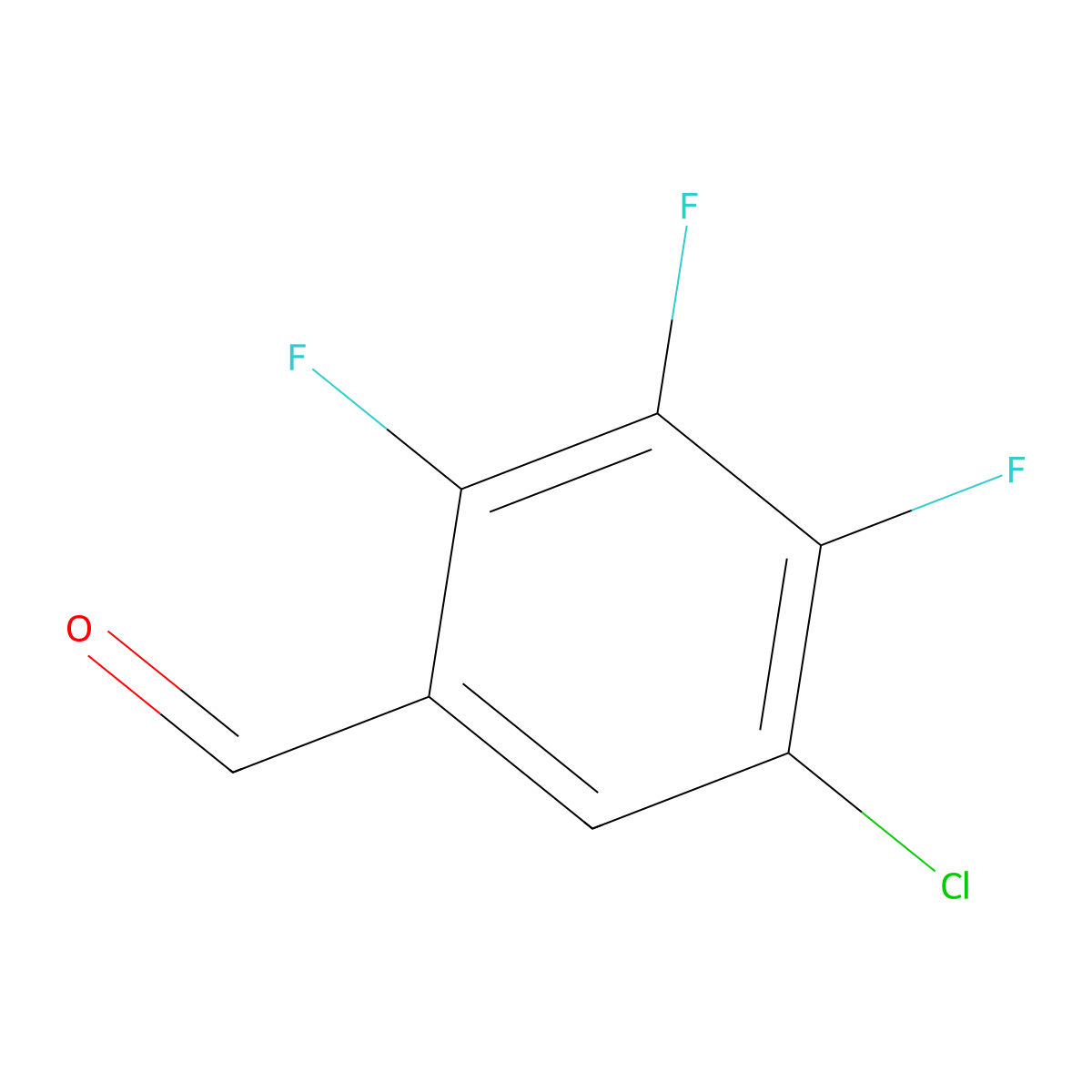 5-Chloro-2,3,4-trifluorobenzaldehyde molecular structure, CAS 101513-93-3
