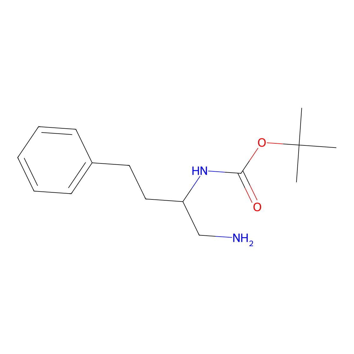 tert-butyl N-(1-amino-4-phenylbutan-2-yl)carbamate molecular structure, CAS 1015136-77-2