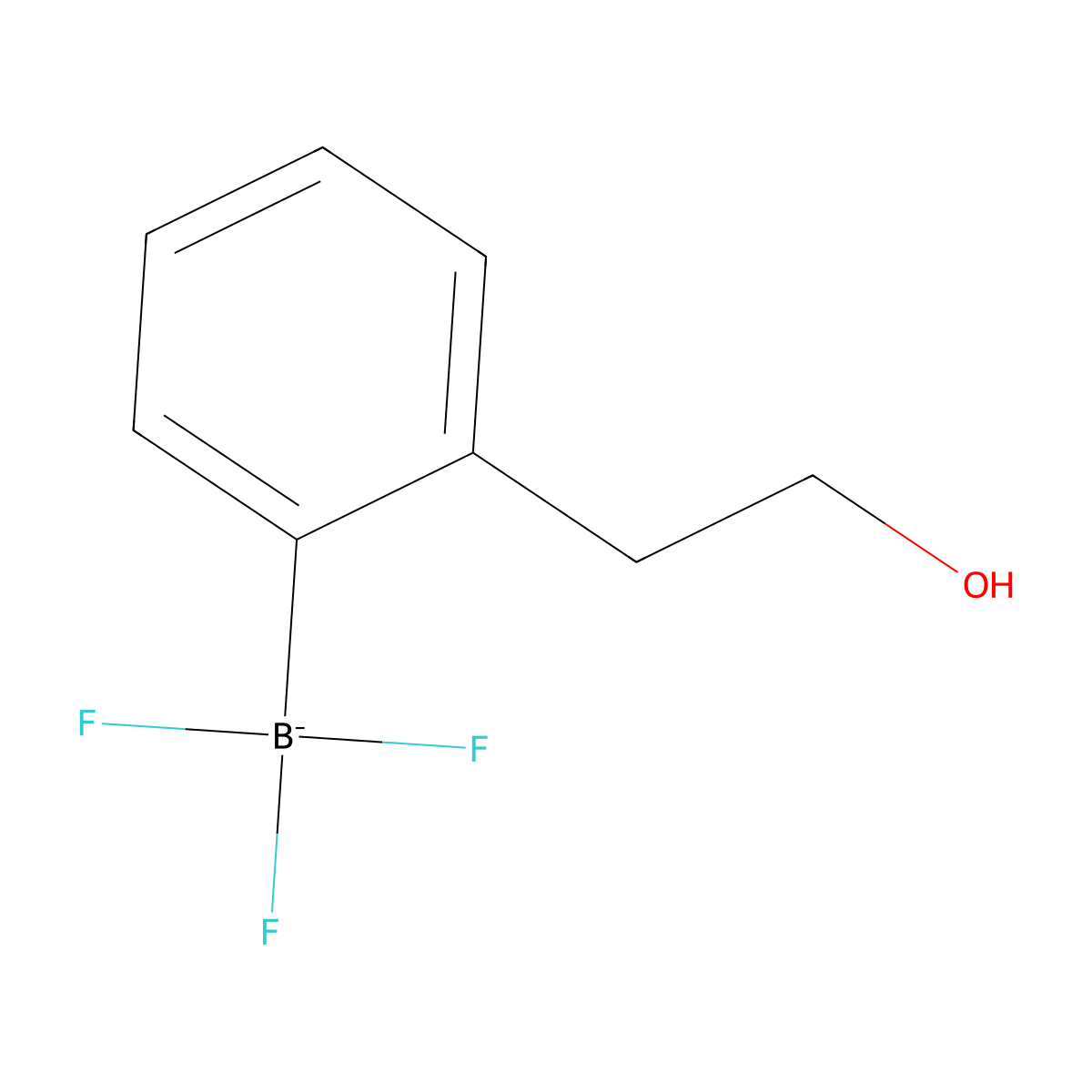 Trifluoro-[2-(2-hydroxyethyl)phenyl]boranuide molecular structure, CAS 1015137-08-2