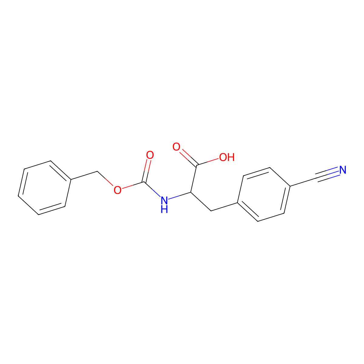 2-{[(Benzyloxy)carbonyl]amino}-3-(4-cyanophenyl)propanoic acid molecular structure, CAS 101514-54-9