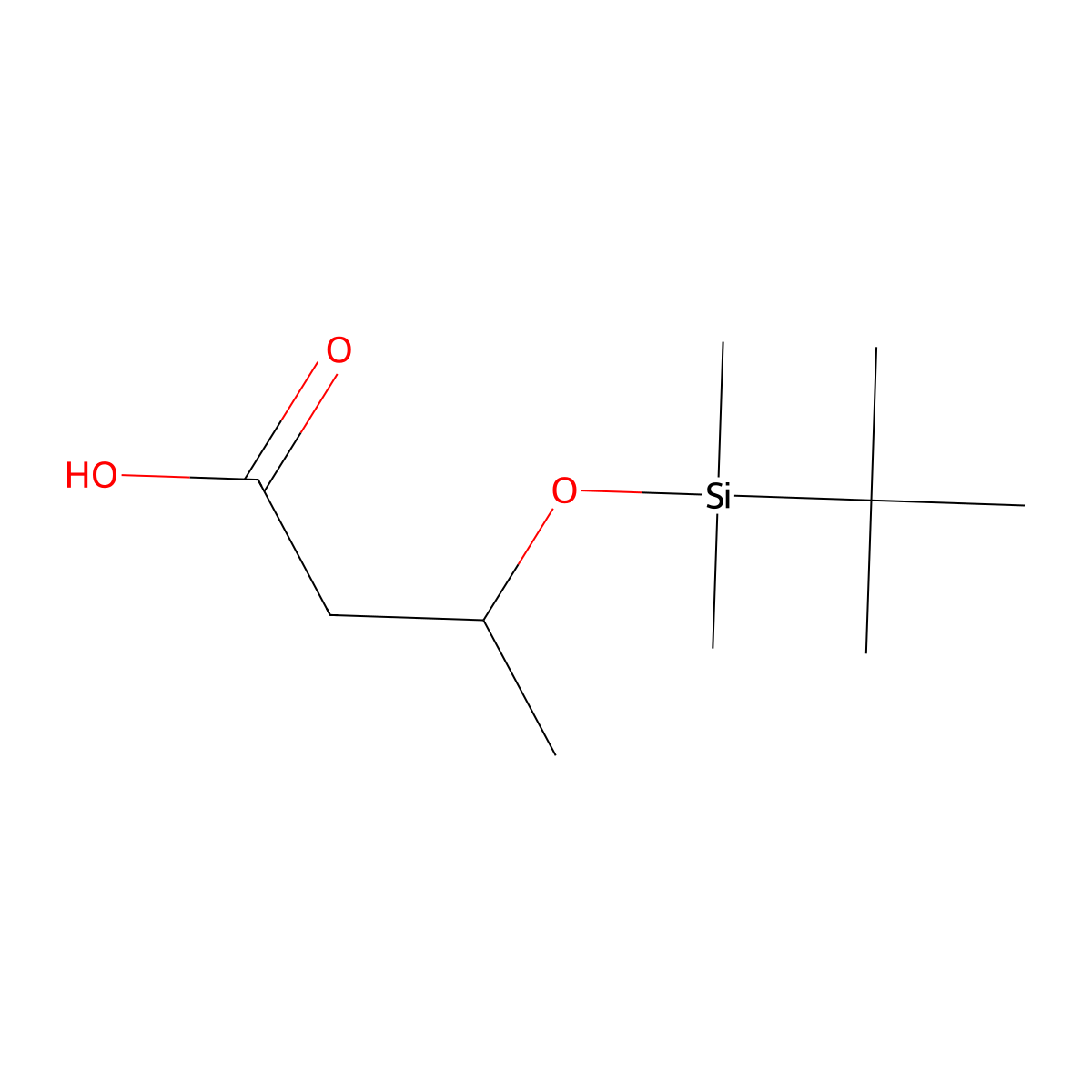 (R)-3-(tert-Butyldimethylsilyloxy)butanoic acid molecular structure, CAS 101515-46-2