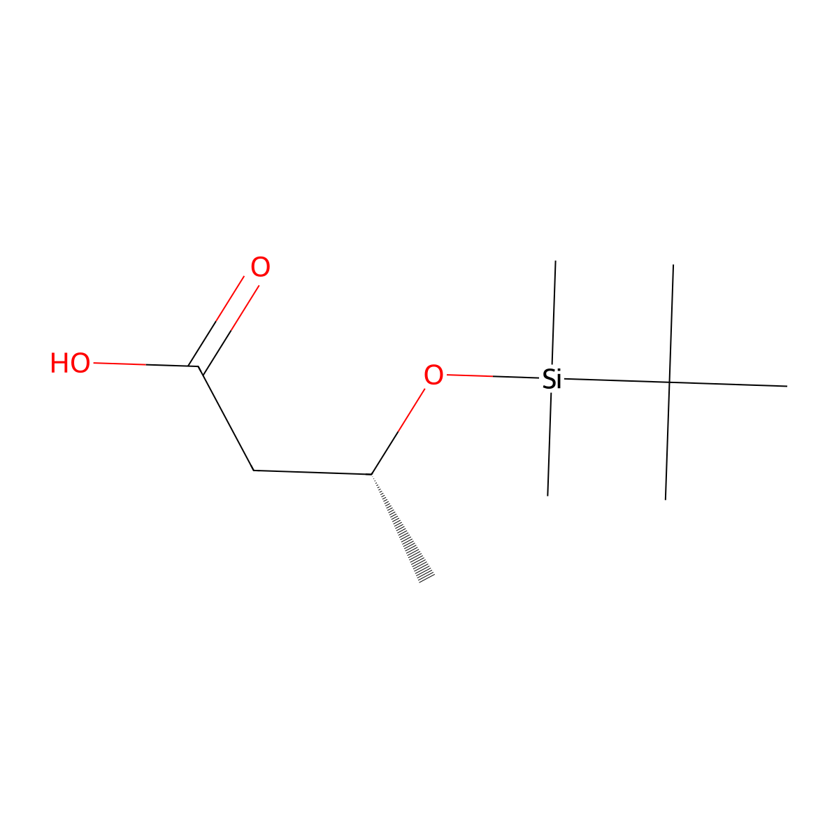 (R)-3-(tert-Butyldimethylsilyloxy)butanoic acid molecular structure, CAS 101515-46-2