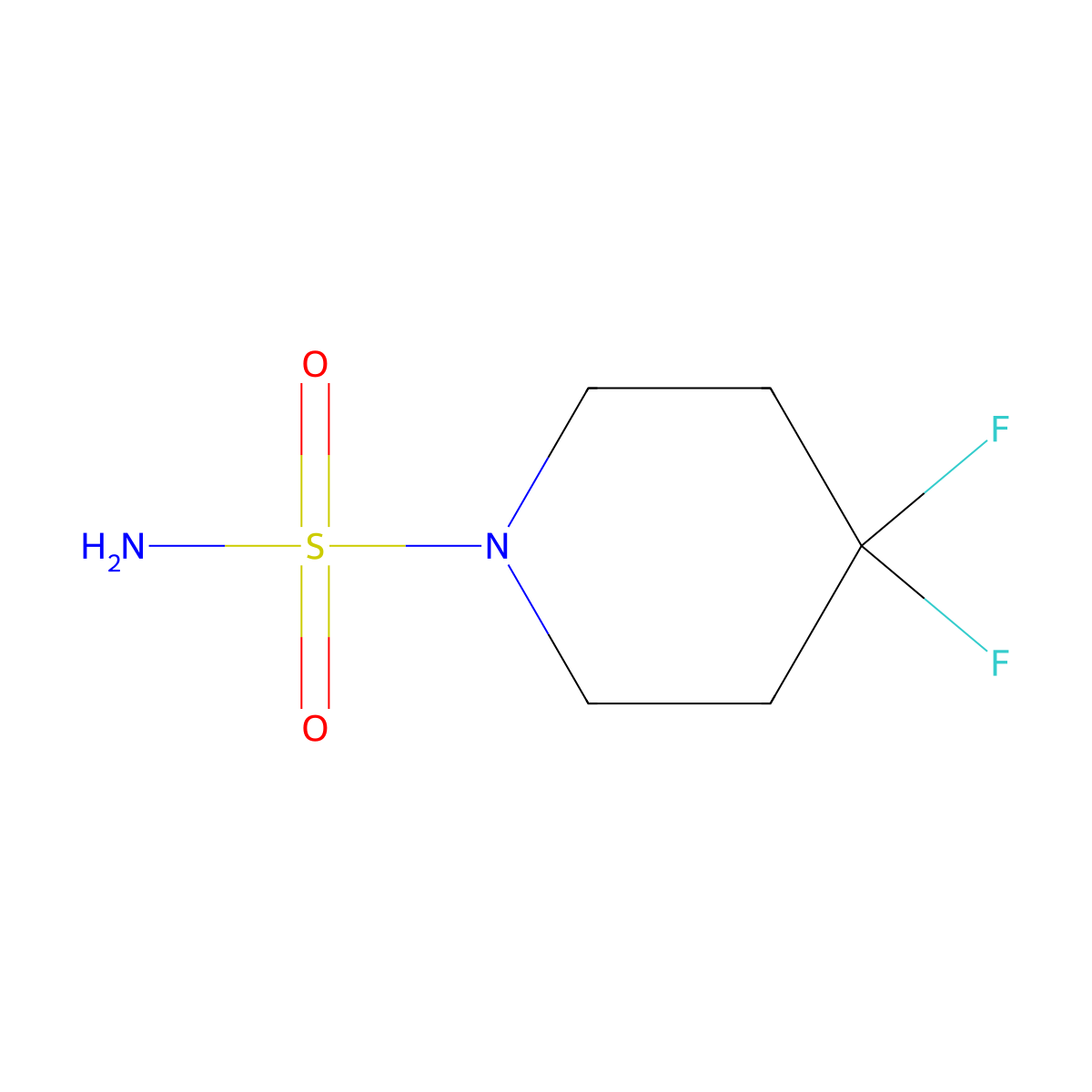 4,4-Difluoropiperidine-1-sulfonamide molecular structure, CAS 1015170-98-5