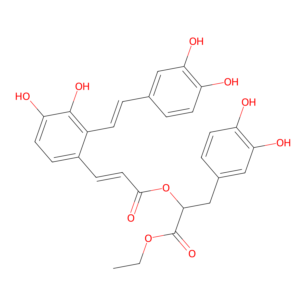 Ethyl salvianolate molecular structure, CAS 1015171-68-2