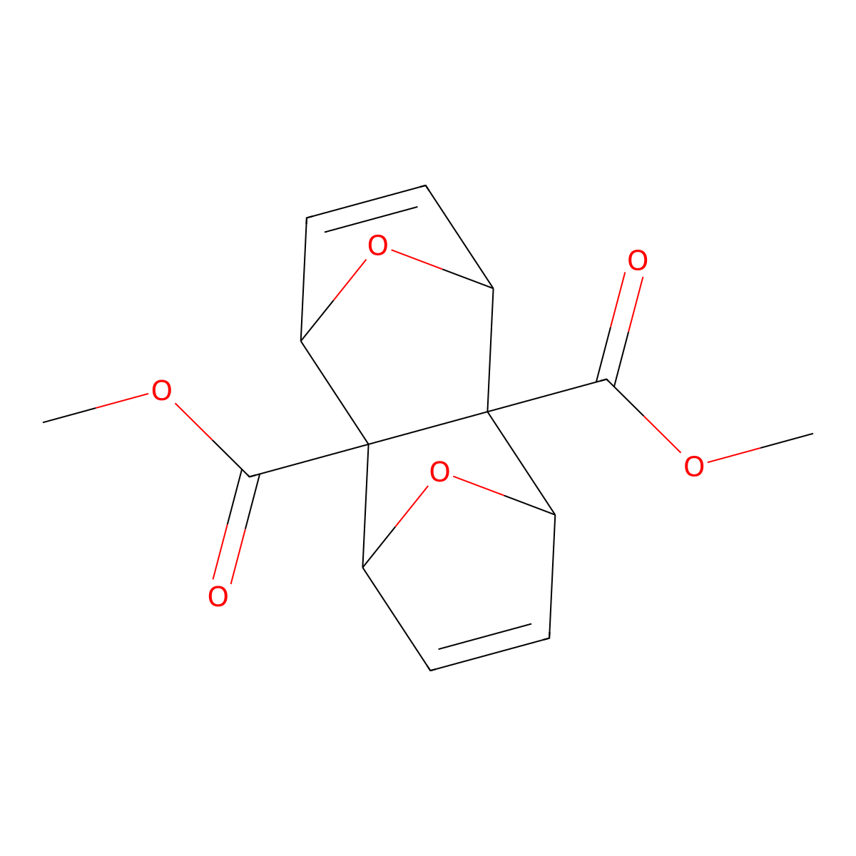 Dimethyl 11,12-dioxatetracyclo[6.2.1.13,6.02,7]dodeca-4,9-diene-2,7-dicarboxylate molecular structure, CAS 10152-89-3