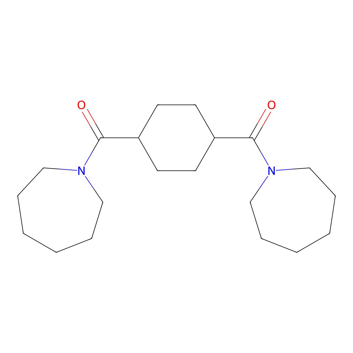 [4-(Azepane-1-carbonyl)cyclohexyl]-(azepan-1-yl)methanone molecular structure, CAS 101522-98-9