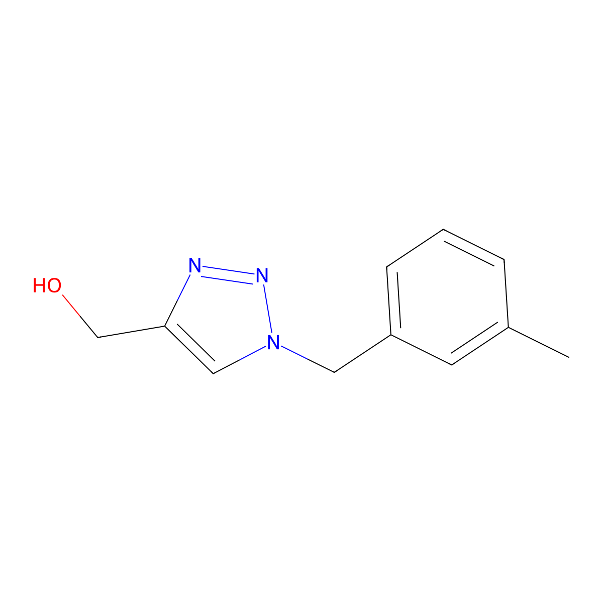 {1-[(3-methylphenyl)methyl]-1H-1,2,3-triazol-4-yl}methanol molecular structure, CAS 1015228-64-4