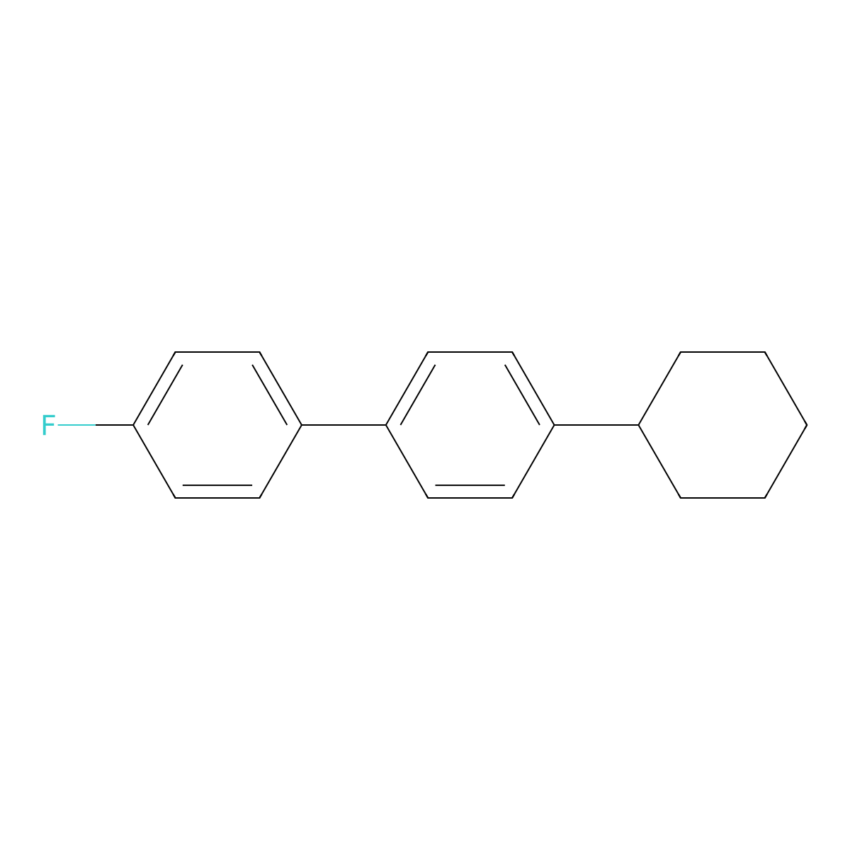 4-Cyclohexyl-4'-fluoro-1,1'-biphenyl molecular structure, CAS 1015229-37-4