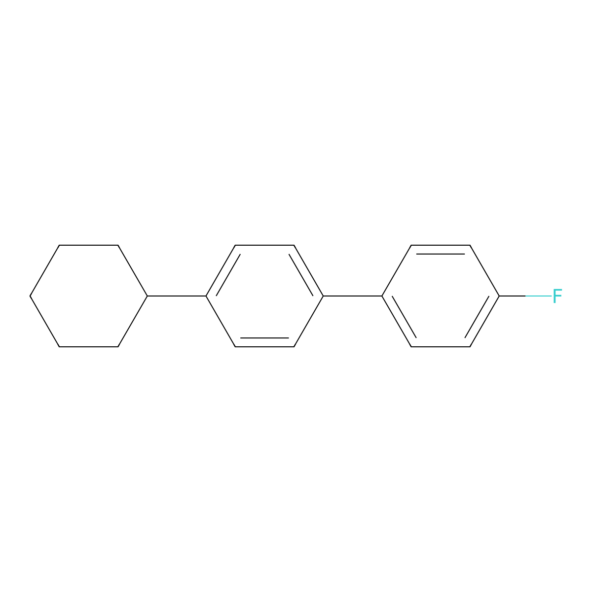 4-Cyclohexyl-4'-fluoro-1,1'-biphenyl molecular structure, CAS 1015229-37-4