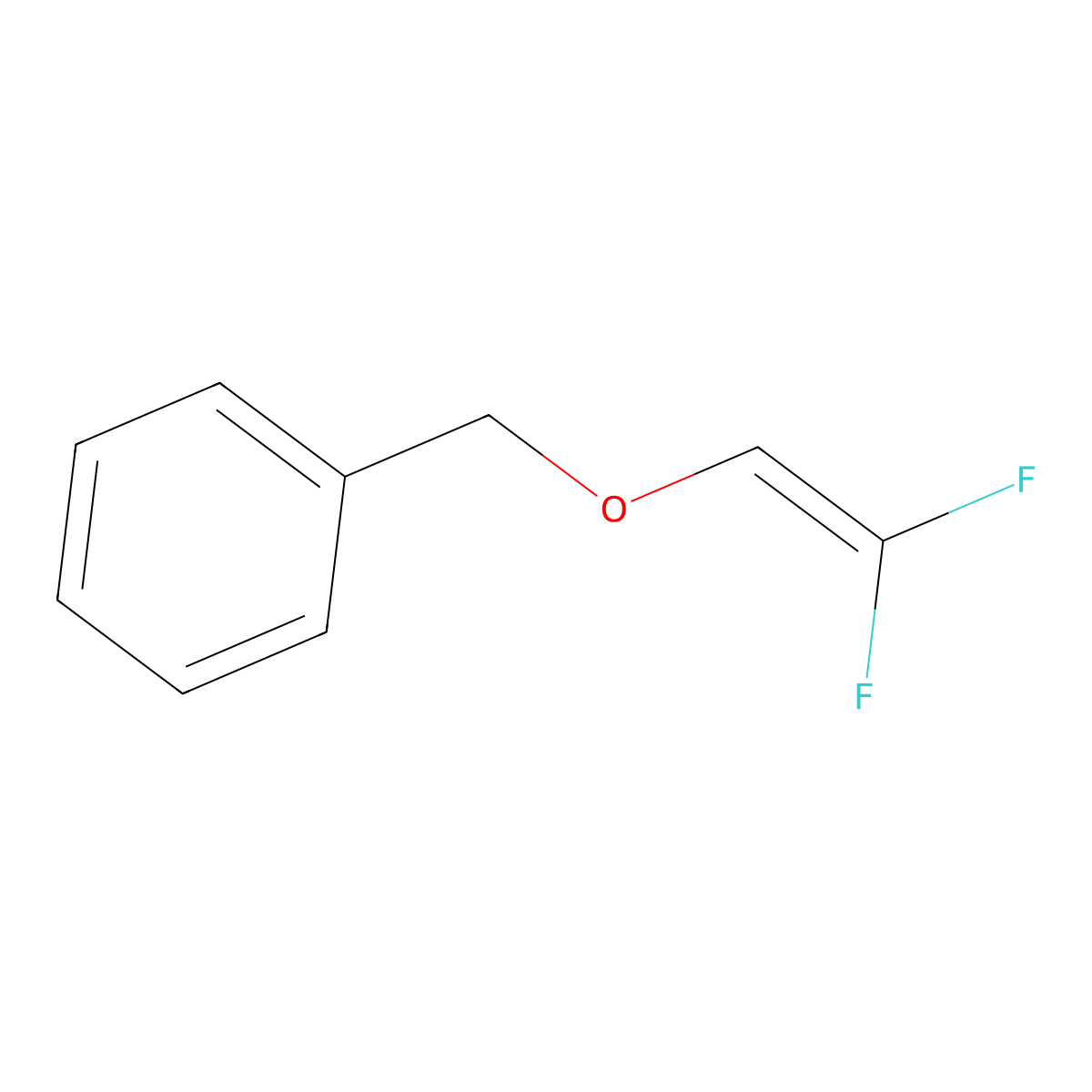 (((2,2-Difluoroethenyl)oxy)methyl)benzene molecular structure, CAS 1015236-33-5