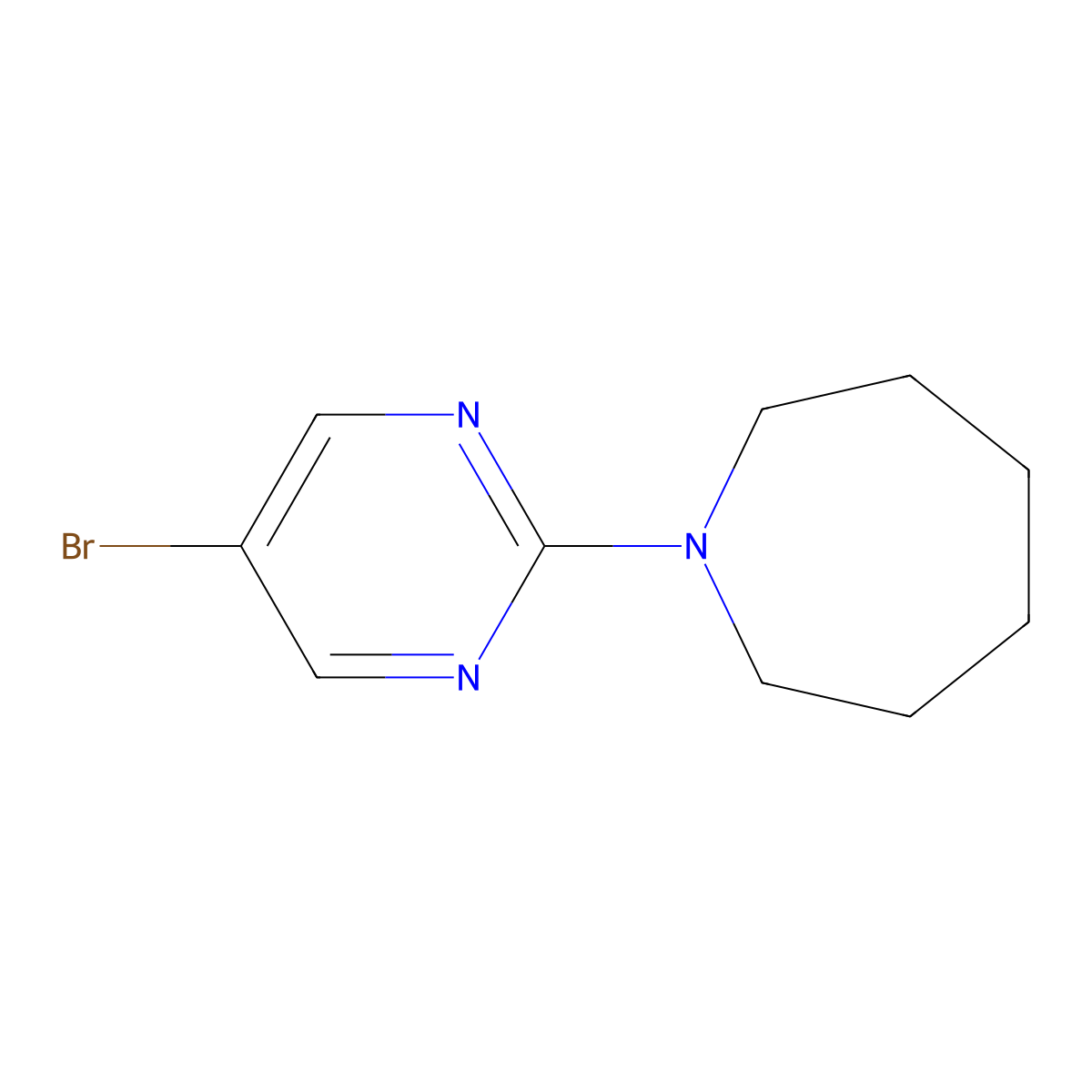 1-(5-Bromopyrimidin-2-yl)azepane molecular structure, CAS 1015241-96-9
