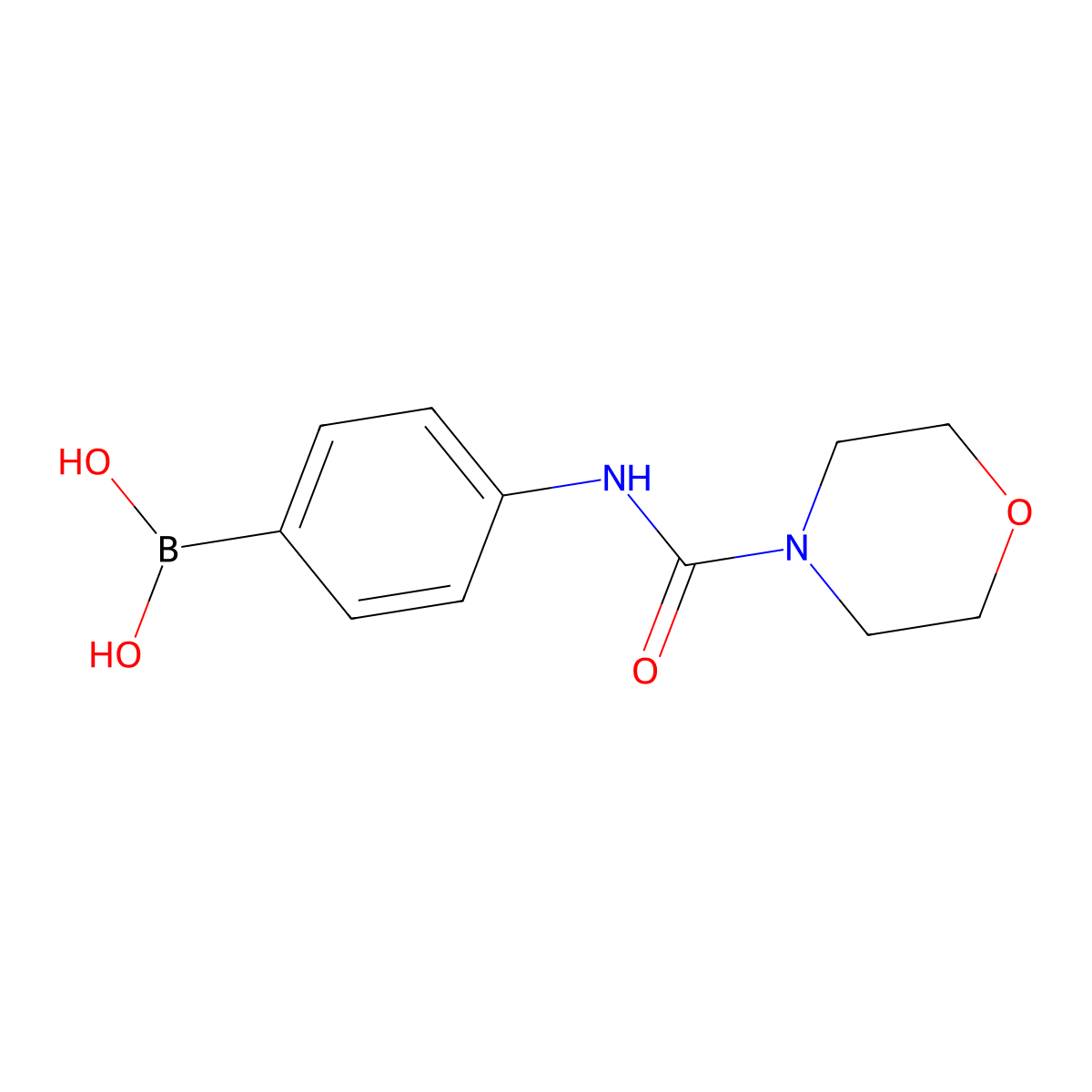 4-(Morpholine-4-carboxamido)phenylboronic acid molecular structure, CAS 1015242-57-5